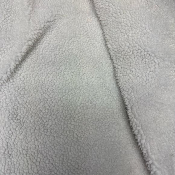 Forever 21 Blue Denim Jacket with White Faux Fur Collar - Picture 7 of 9